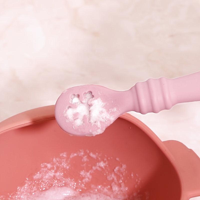 3 Packs Baby Silicone Fork Spoon Set Noodle Spoon Rice Paste Spoon