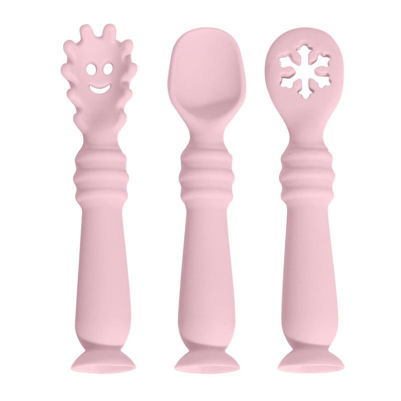 3 Packs Baby Silicone Fork Spoon Set Noodle Spoon Rice Paste Spoon