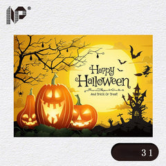 Halloween Party Background Cloth Pumpkin Bats Pattern Tapestry