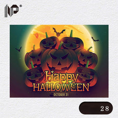 Halloween Party Background Cloth Pumpkin Bats Pattern Tapestry