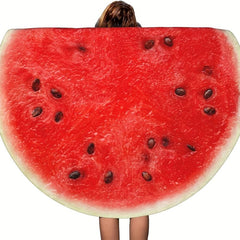 Watermelon Print Round Blanket Soft Warm Throw Blanket Nap Blanket