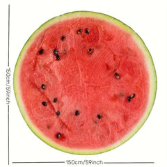 Watermelon Print Round Blanket Soft Warm Throw Blanket Nap Blanket