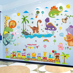 Dinosaur Paradise Wall Sticker Kindergarten Room Decor