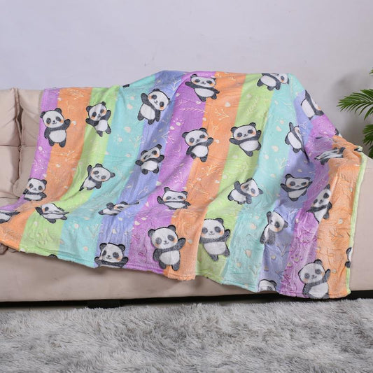 Luminous Dinosaur Blanket for Boys Girls Soft Fleece Kids Christmas Birthday Gif