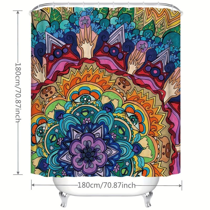 Fun Bohemian Style Kids Shower Curtain