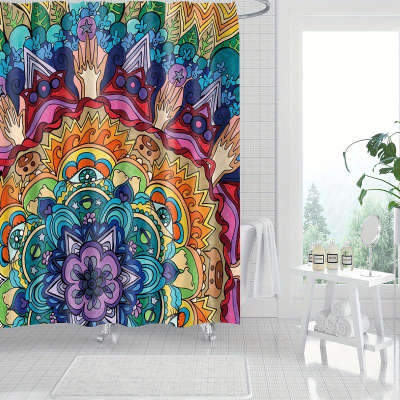Fun Bohemian Style Kids Shower Curtain