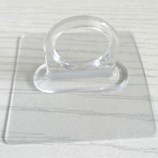 5pcs Bathroom Adhesive Ring Curtain Rod Hook Holder Organizer Hook Hanger
