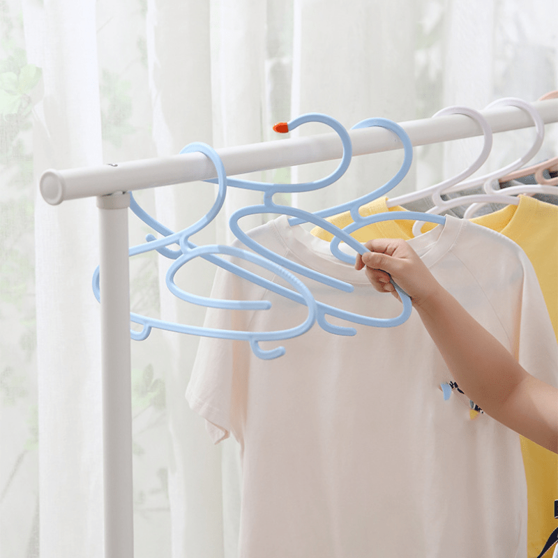 10pcs Cartoon Kids Clothes Hangers - Fun Wardrobe Storage Racks