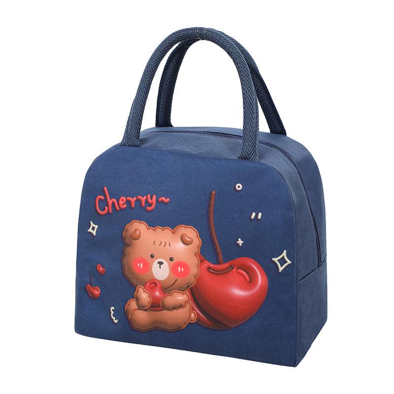 Cartoon Lunch Box Bag Insulated Portable School Camping Picnic Beach Essentials