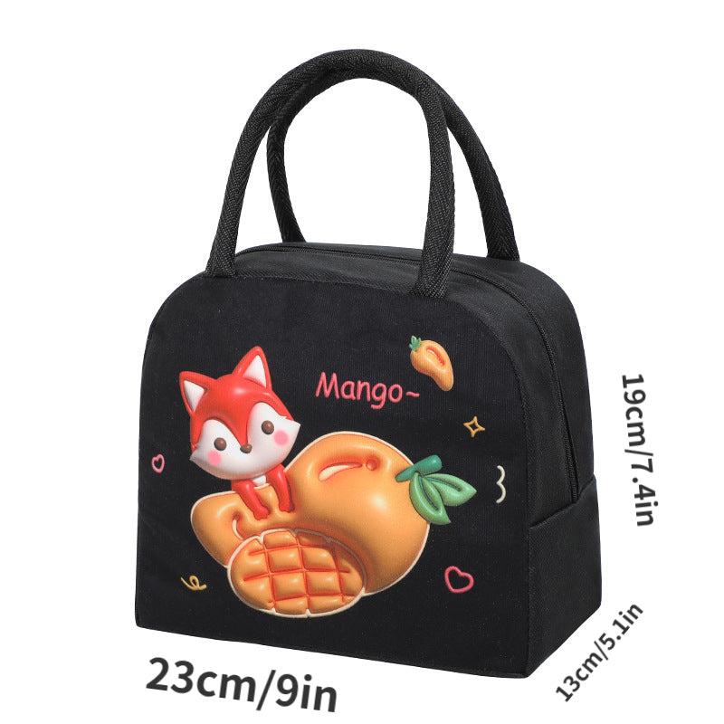 Cartoon Lunch Box Bag Insulated Portable School Camping Picnic Beach Essentials
