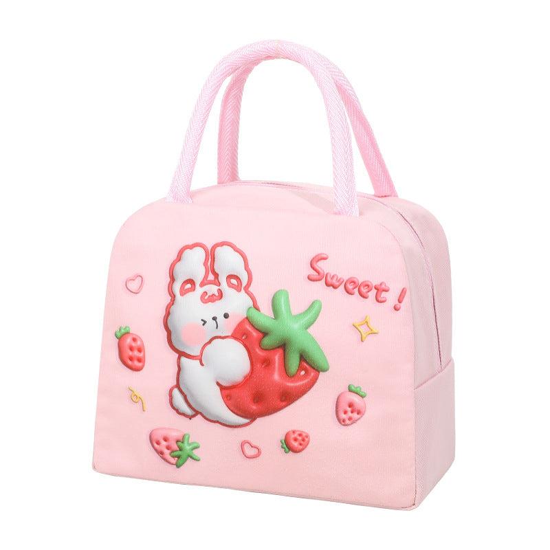 Cartoon Lunch Box Bag Insulated Portable School Camping Picnic Beach Essentials