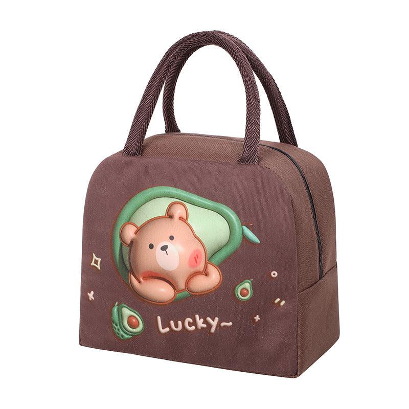 Cartoon Lunch Box Bag Insulated Portable School Camping Picnic Beach Essentials