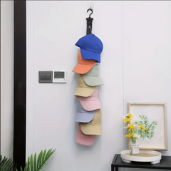Hat Clip Storage Rack Over Door/Wall Hanging Organizer 16 Large Clips