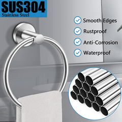 Stainless Steel Bathroom Towel Ring Wall Mounted Heavy Duty Holder