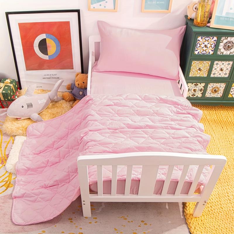 Soft and Cozy Pink Toddler Bedding Set - 4 Piece