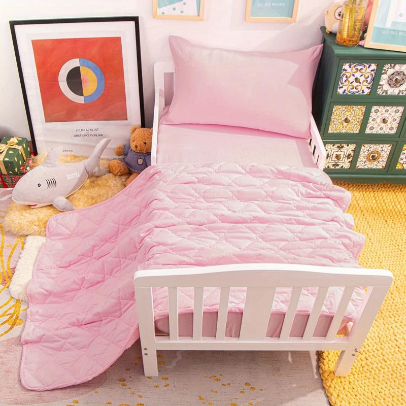 Soft and Cozy Pink Toddler Bedding Set - 4 Piece