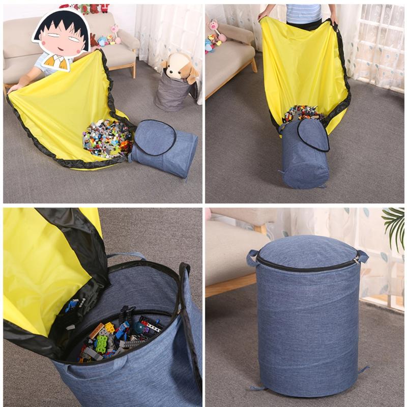 Toy Storage Organizer Mat for Children Play Mats - Large Toy Basket