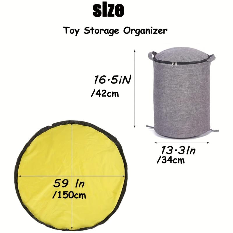 Toy Storage Organizer Mat for Children Play Mats - Large Toy Basket