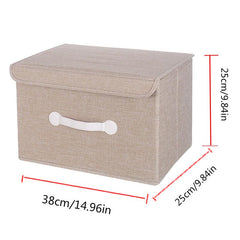 Foldable Fabric Storage Box for Clothes and Supplies Organizer