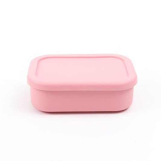 Silicone Kids Bento Lunch Box 3 Compartment Reusable Dividers Microwave
