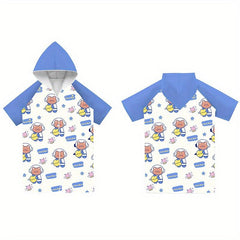 Kids Quick-Drying Hooded Beach Towel Absorbent Bathrobe for Boys and Girls