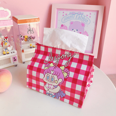 Waterproof Smiley Cookie Bear Tissue Storage Box for Home