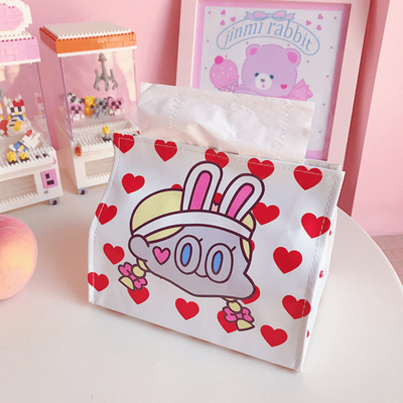 Waterproof Smiley Cookie Bear Tissue Storage Box for Home
