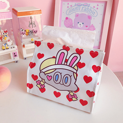 Waterproof Smiley Cookie Bear Tissue Storage Box for Home