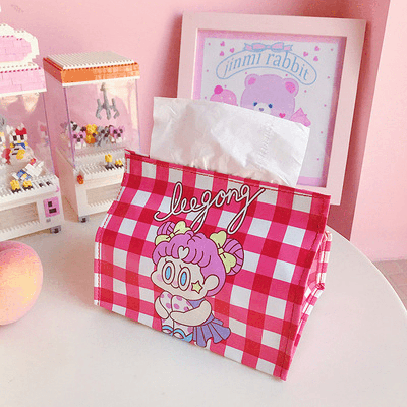 Waterproof Smiley Cookie Bear Tissue Storage Box for Home
