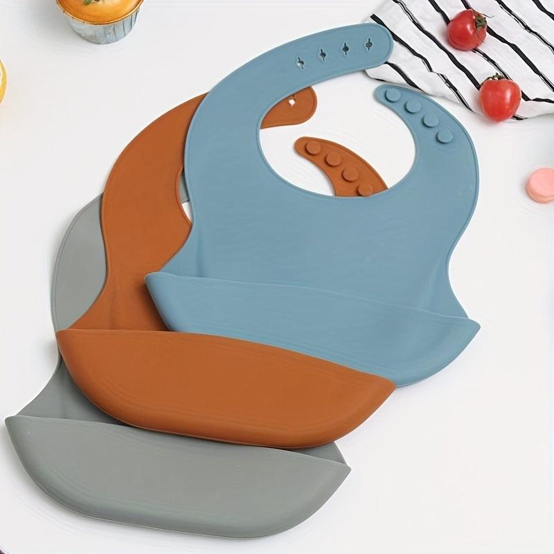 Silicone Bibs for Babies 6 Months Waterproof Easy To Clean Bibs