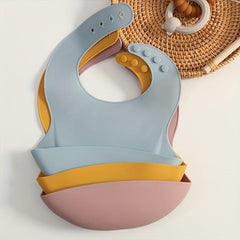 Silicone Bibs for Babies 6 Months Waterproof Easy To Clean Bibs