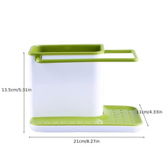 Kitchen Sink Sponge Holder Soap Dish Rack Drain Storage Dishcloth Rack