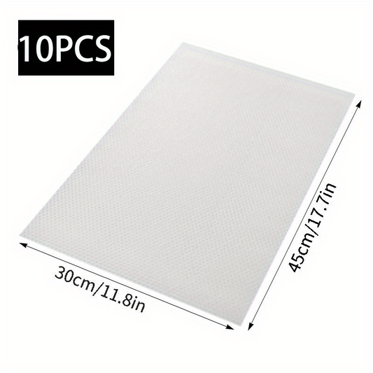 Refrigerator Liners Set of 10 Washable Mats for Shelves