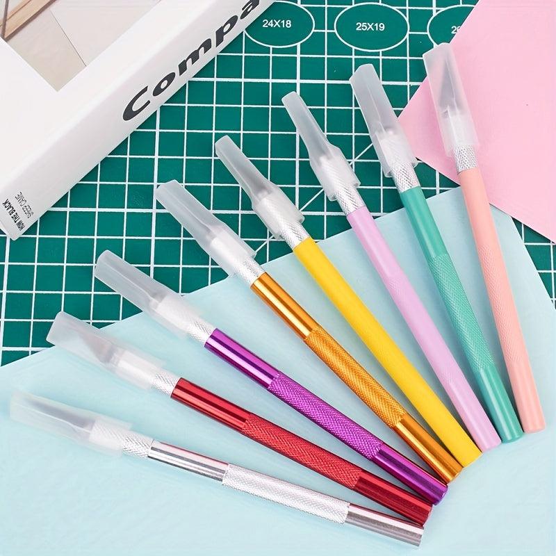 3pc Aluminum Rod Hand Carving Seal Cutting Tool DIY Engraving Pen