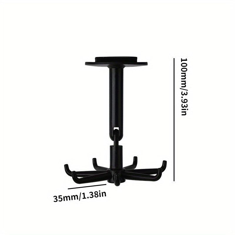 Waterproof 360 Rotating Folding Hook with 6 Claws for Home Bathroom Kitchen