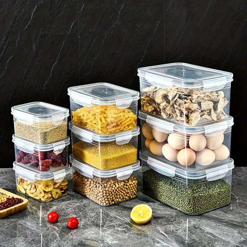 3pcs Sealed Fresh Keeping Boxes Drainage Tank Refrigerator Storage Box