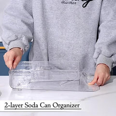 Portable Refrigerator Organizer Bin and Can Dispenser