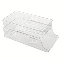 Portable Refrigerator Organizer Bin and Can Dispenser
