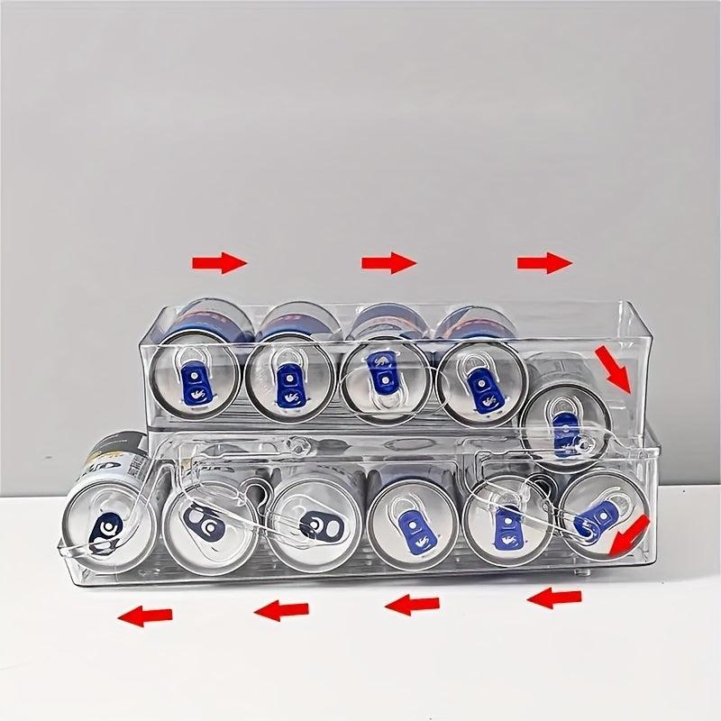 Portable Refrigerator Organizer Bin and Can Dispenser