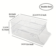Portable Refrigerator Organizer Bin and Can Dispenser