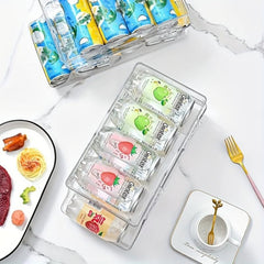Portable Refrigerator Organizer Bin and Can Dispenser