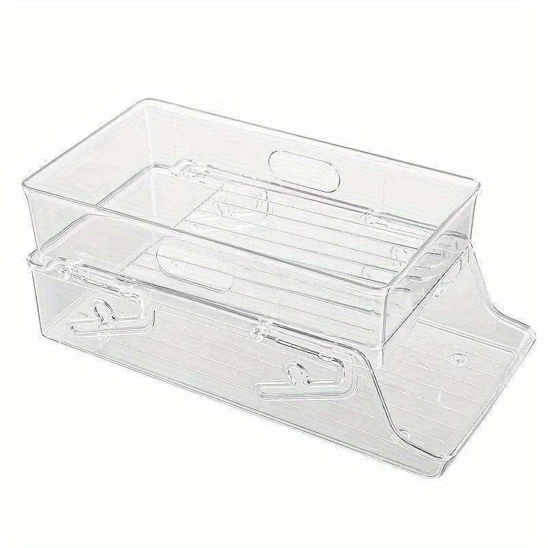 Portable Refrigerator Organizer Bin and Can Dispenser