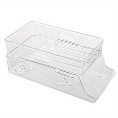 Portable Refrigerator Organizer Bin and Can Dispenser