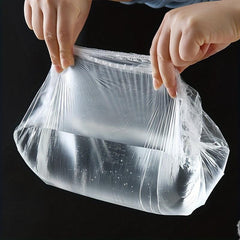 100pcs Disposable Plastic Wrap for Food Storage with Elastic Closure