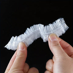 100pcs Disposable Plastic Wrap for Food Storage with Elastic Closure