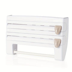 3-in-1 Kitchen Roll Dispenser with Cutter for Smooth Cutting Edges