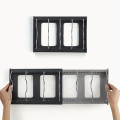 7 Pot and Pan Organizer Rack for Cabinet with Adjustable Dividers