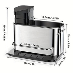 3-in-1 Sponge Holder & Organizer Tray for Kitchen Sink