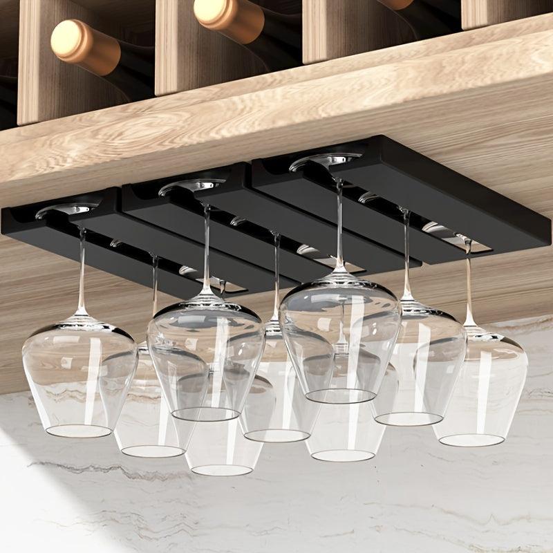 Wine Cup Hanging Rack Glass Holder Under Shelf No Drill
