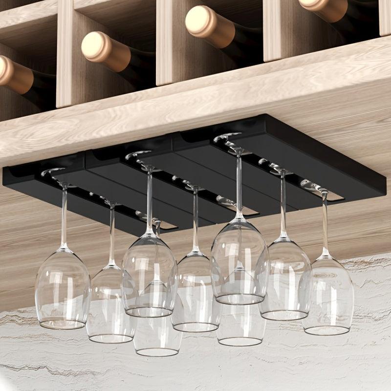 Wine Cup Hanging Rack Glass Holder Under Shelf No Drill